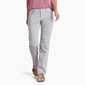 KUHL Cabo Pant Ash Gray 6272 Outdoor Hiking Casual Linen Blend Straight Leg 10
